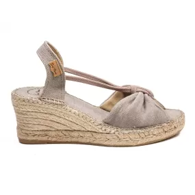 Plain Canvas Wedge Espadrille for Women - Sandy-V