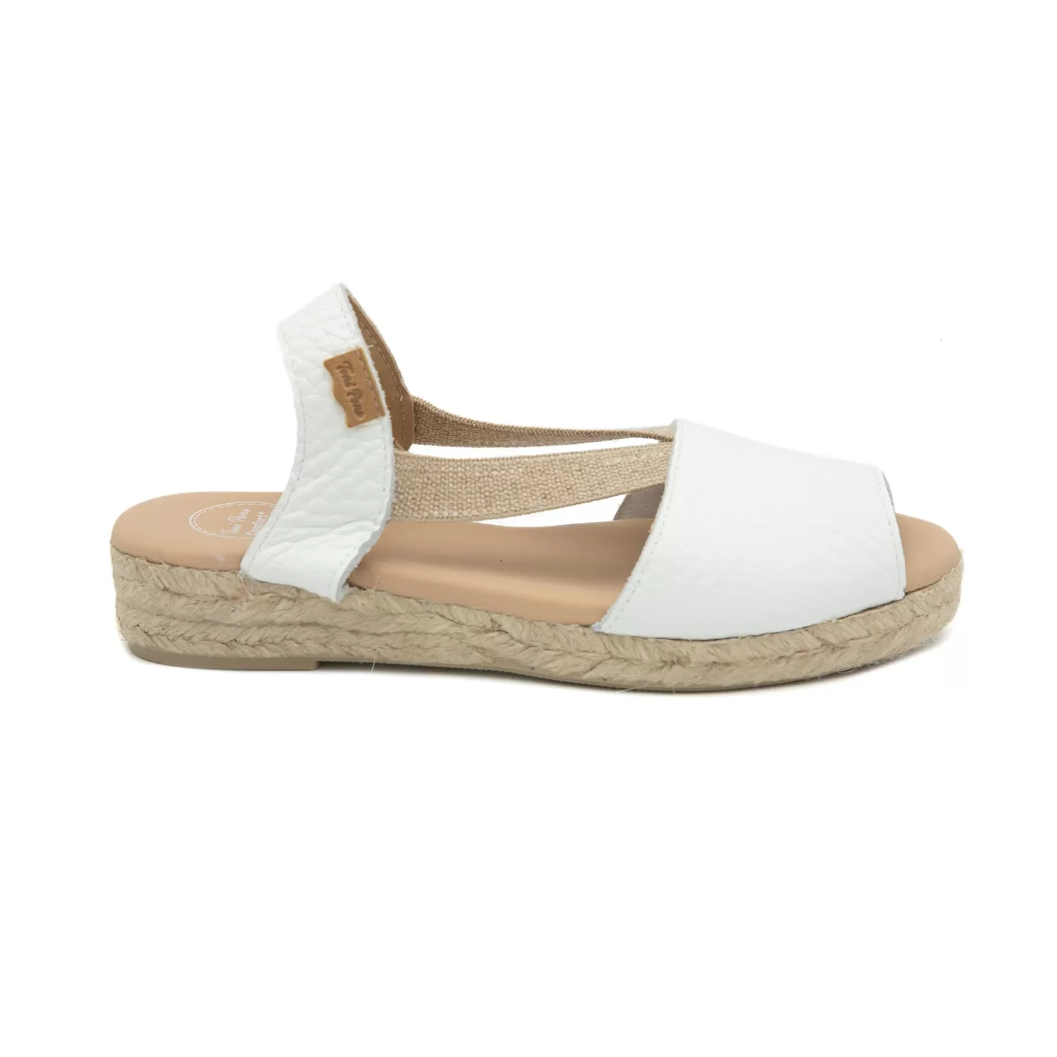 Plain Leather Wedge Espadrille for Women - Nuvol