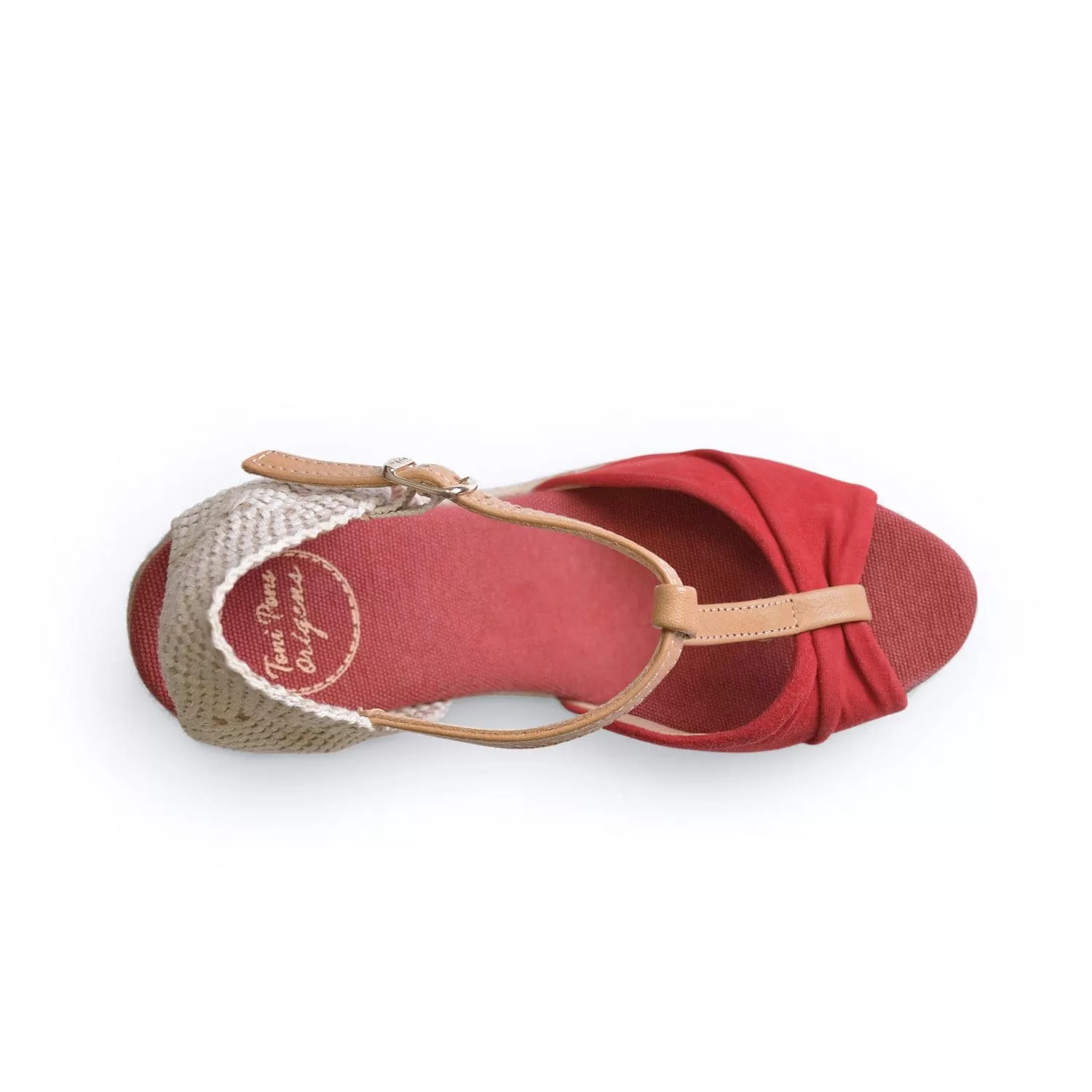 Plain Suede Leather Wedge Espadrille for Women - Cala-A