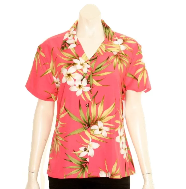 Plumeria Cluster Camp Blouse