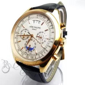 PTK Chronograph leather Watch | Rosegold