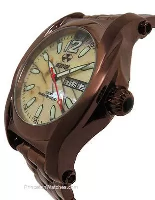 Reactor Curie Ladies Watch - Coffee Tone Stainless Steel - Natural Abalone Dial