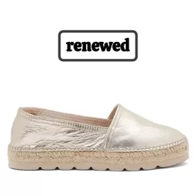 Renewed Closed Toe Leather Espadrilles for Women - Alma-P