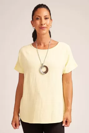 Saloos Stylish Linen Mixture Top with Necklace