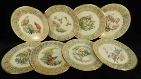 Set of 8 Lenox "Boehm Birds" Plates - Very Good Condition