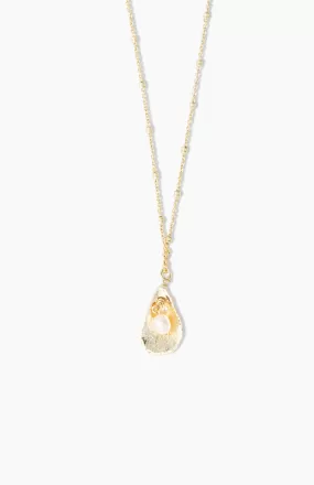 Shell and Pearl Charm Necklace