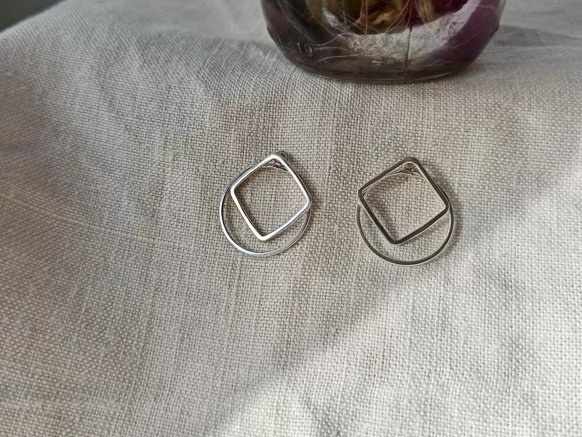 Siebijoux Silver Stacking Earrings