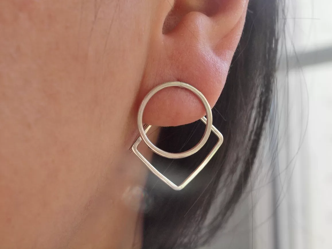 Siebijoux Silver Stacking Earrings