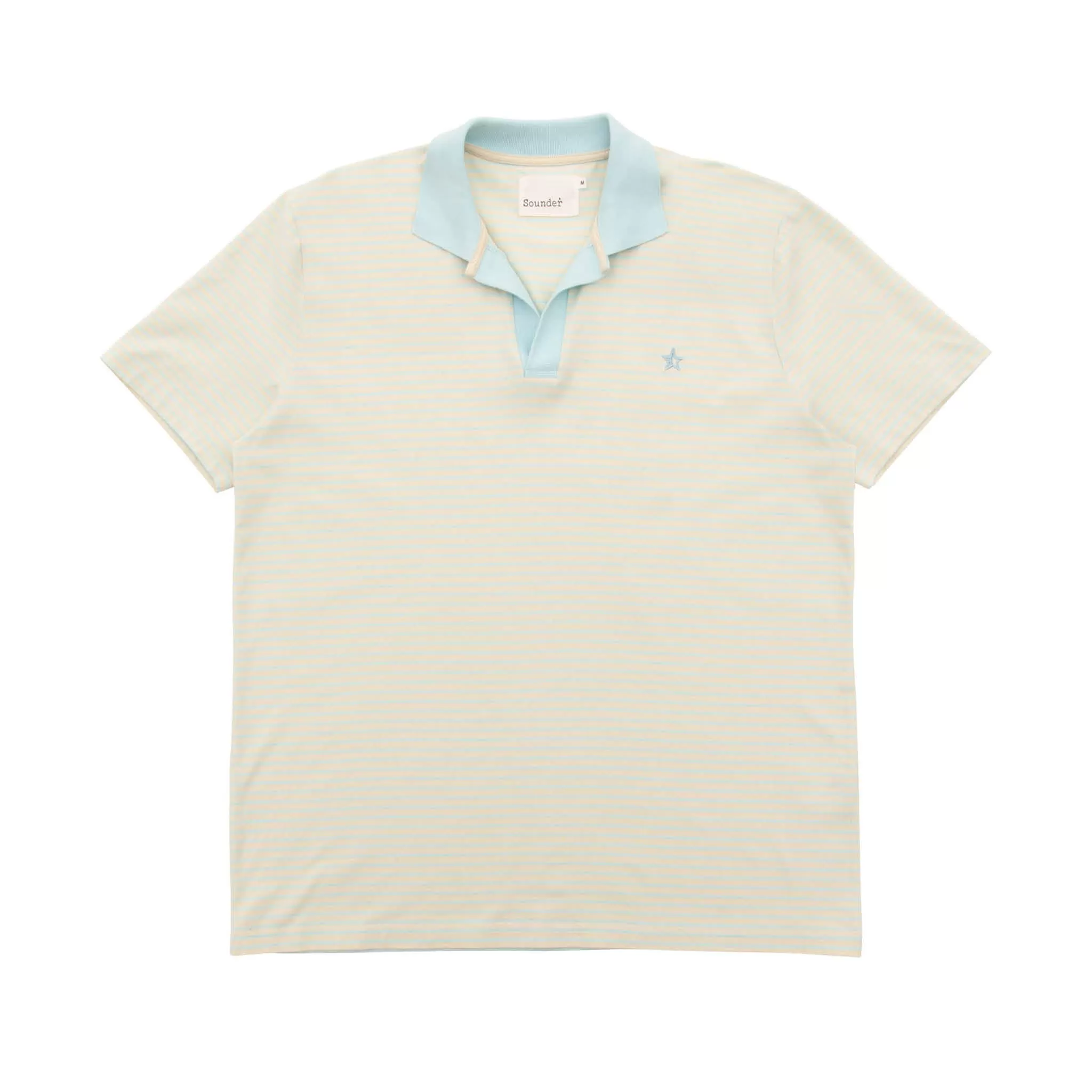 SOUNDER GOLF CAPRI COLLAR SS POLO - MINT/NATURAL