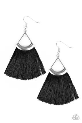 Tassel Tuesday Black-Earrings