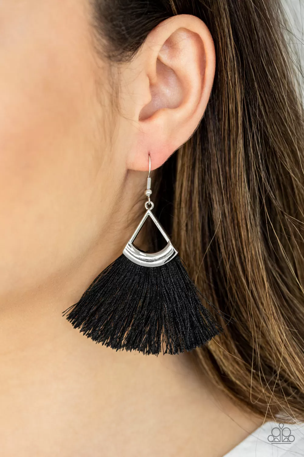 Tassel Tuesday Black-Earrings