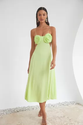 THE AMALFI ROSE DRESS- DAIQUIRI GREEN