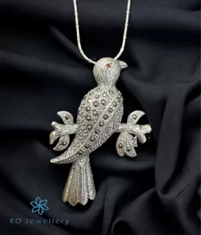 The Dove Marcasite Silver Brooch & Pendant