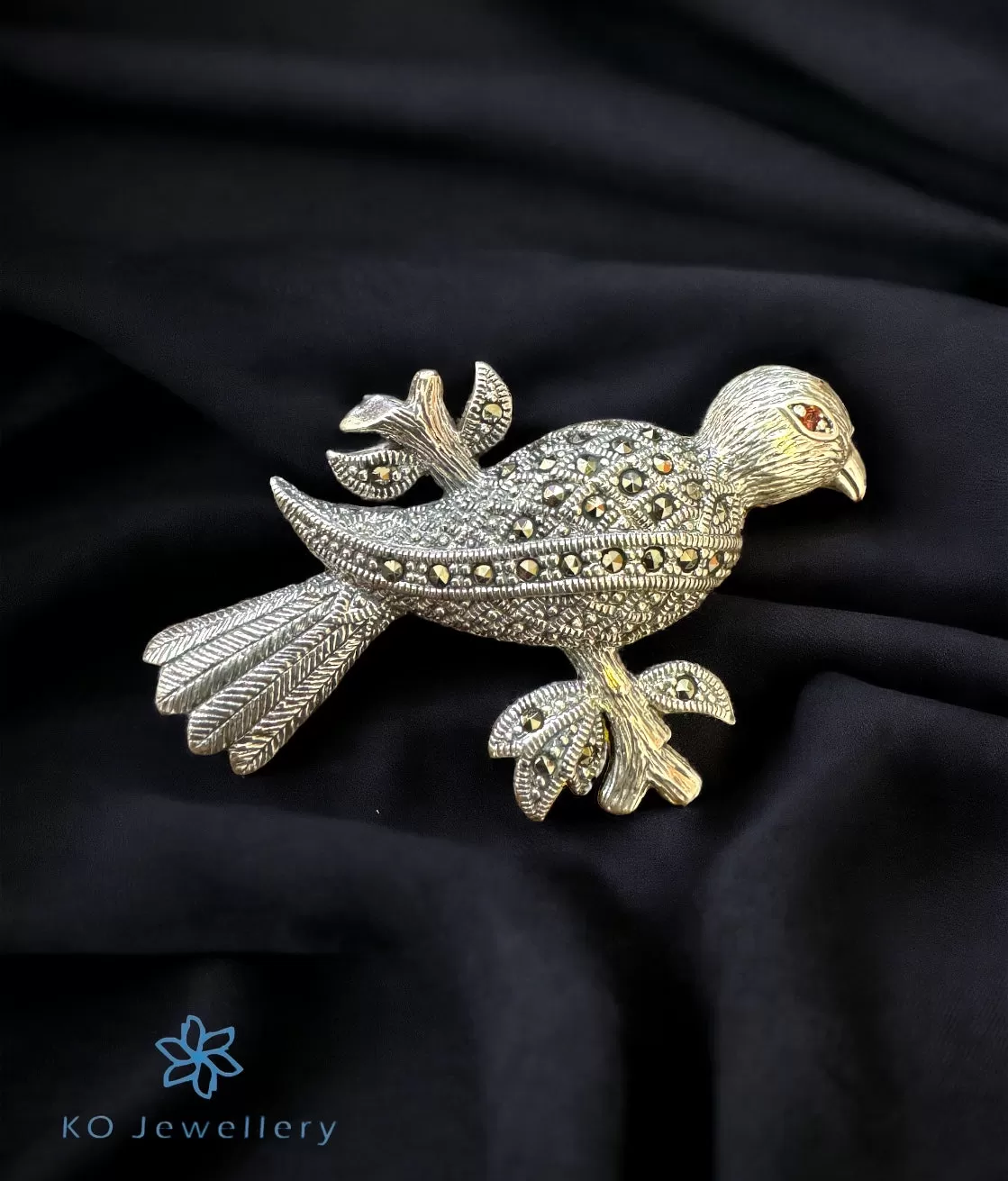 The Dove Marcasite Silver Brooch & Pendant