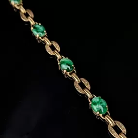 The Newport - Retro Era Jade 14k Yellow Gold Bracelet