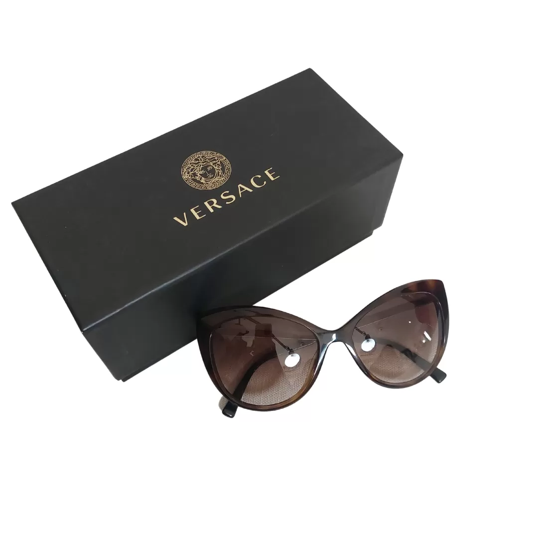 Versace Brown Cat Eye 4348 5269/71 Sunglasses | Gently Used |