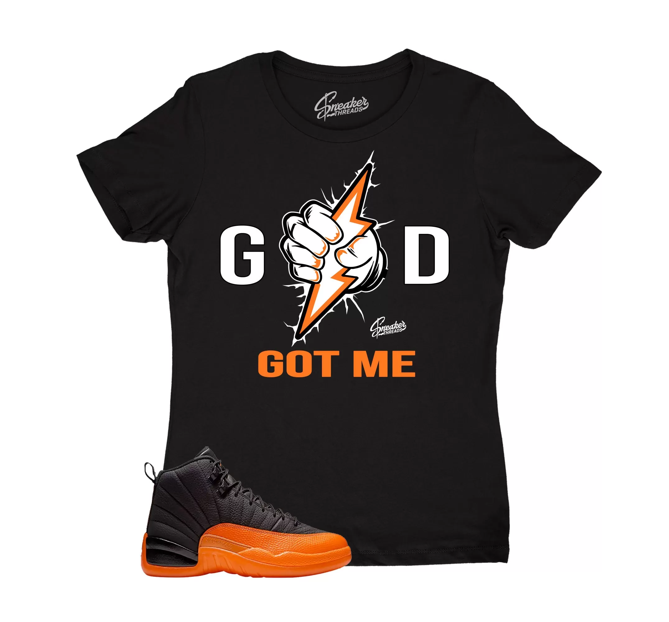 Womens - Brilliant Orange 12 God Got Me Shirt