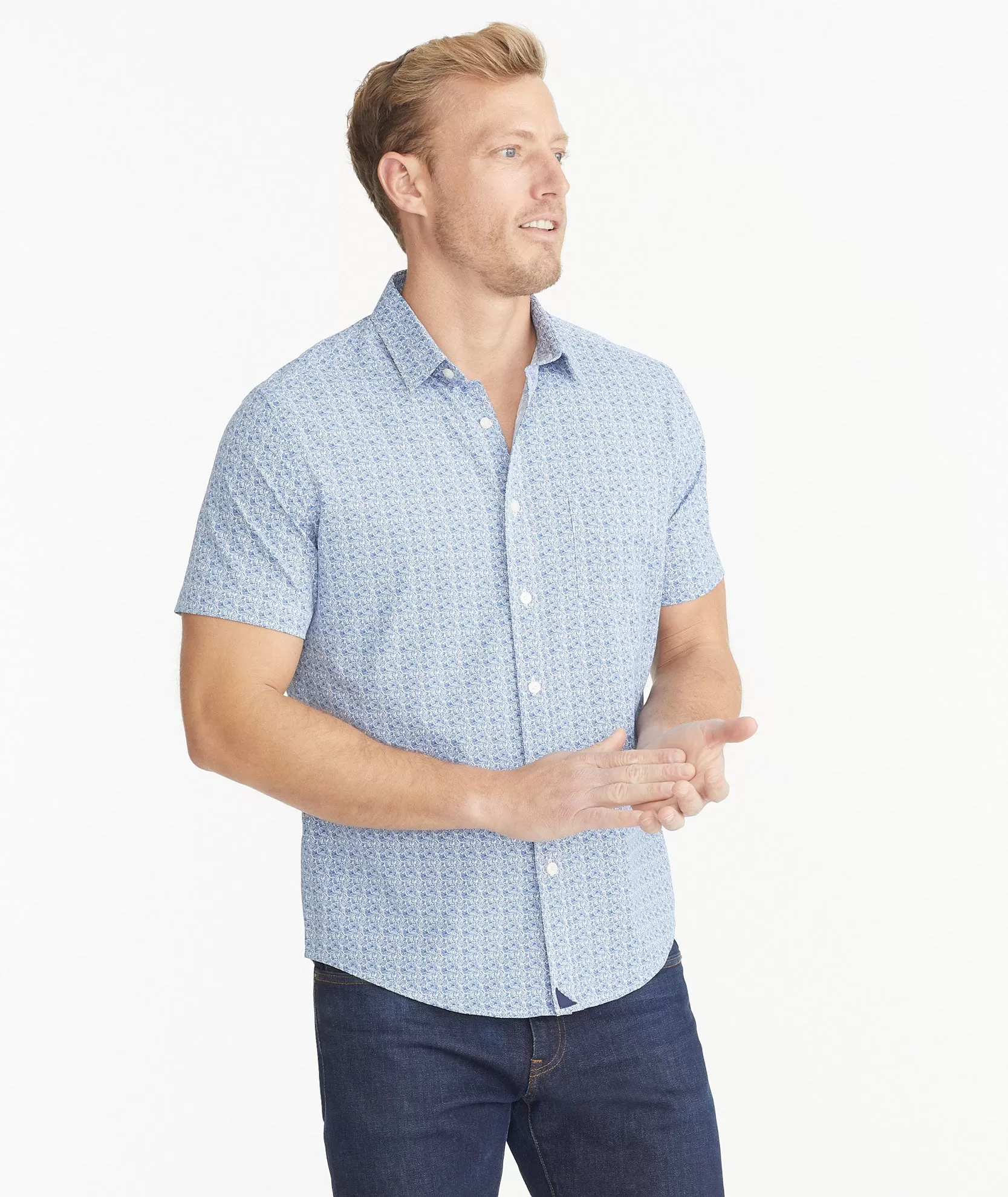 Wrinkle-Free Performance Short-Sleeve Mondello Shirt