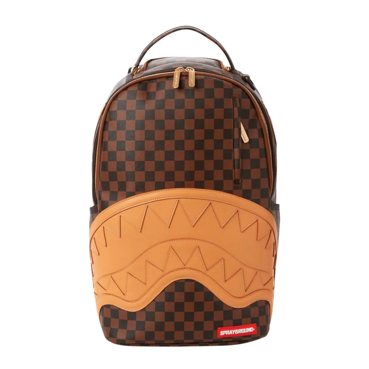 Zaino Sprayground Henny Checkered Sharkmouth Marrone