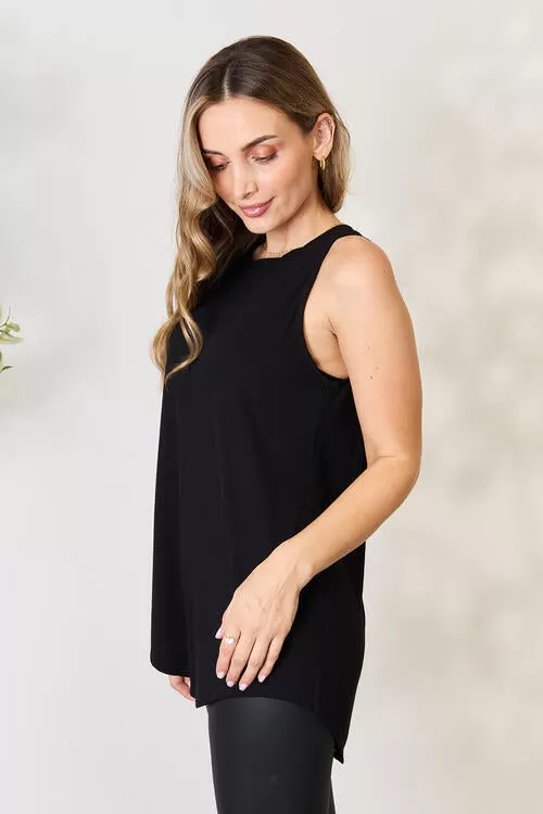 Zenana Full Size Round Neck Wide Strap Tank