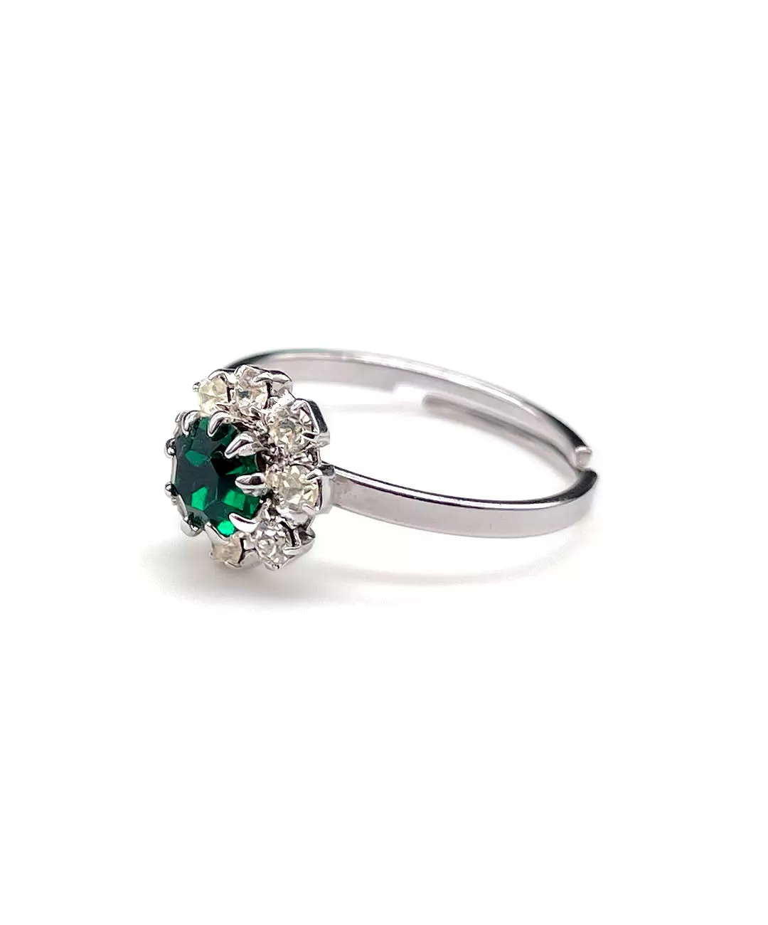 【ドイツ買付】ヴィンテージ SEIBOTH エメラルドグリーン フラワー リング/Vintage SEIBOTH Emerald Flower Ring