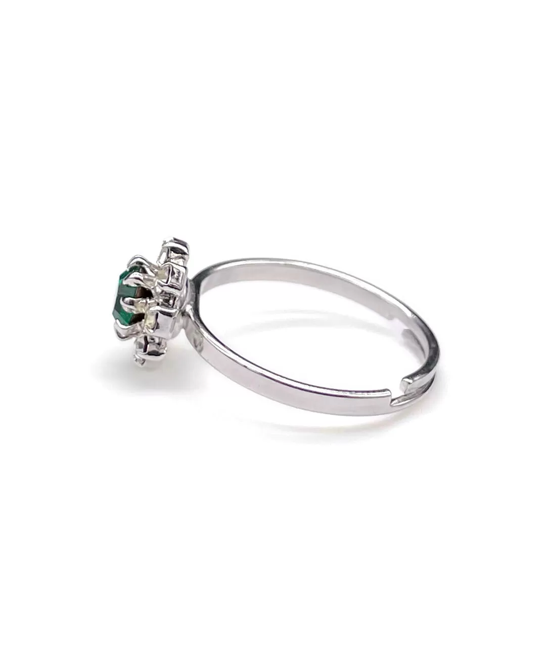 【ドイツ買付】ヴィンテージ SEIBOTH エメラルドグリーン フラワー リング/Vintage SEIBOTH Emerald Flower Ring