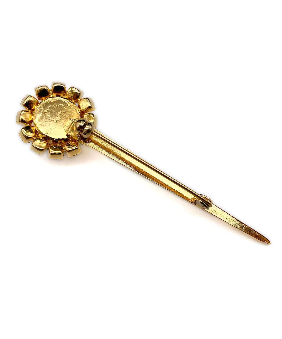 【ドイツ買付】ヴィンテージ SEIBOTH ギブレガラス フラワー スティック ブローチ/Vintage SEIBOTH Gibre Glass Flower Brooch