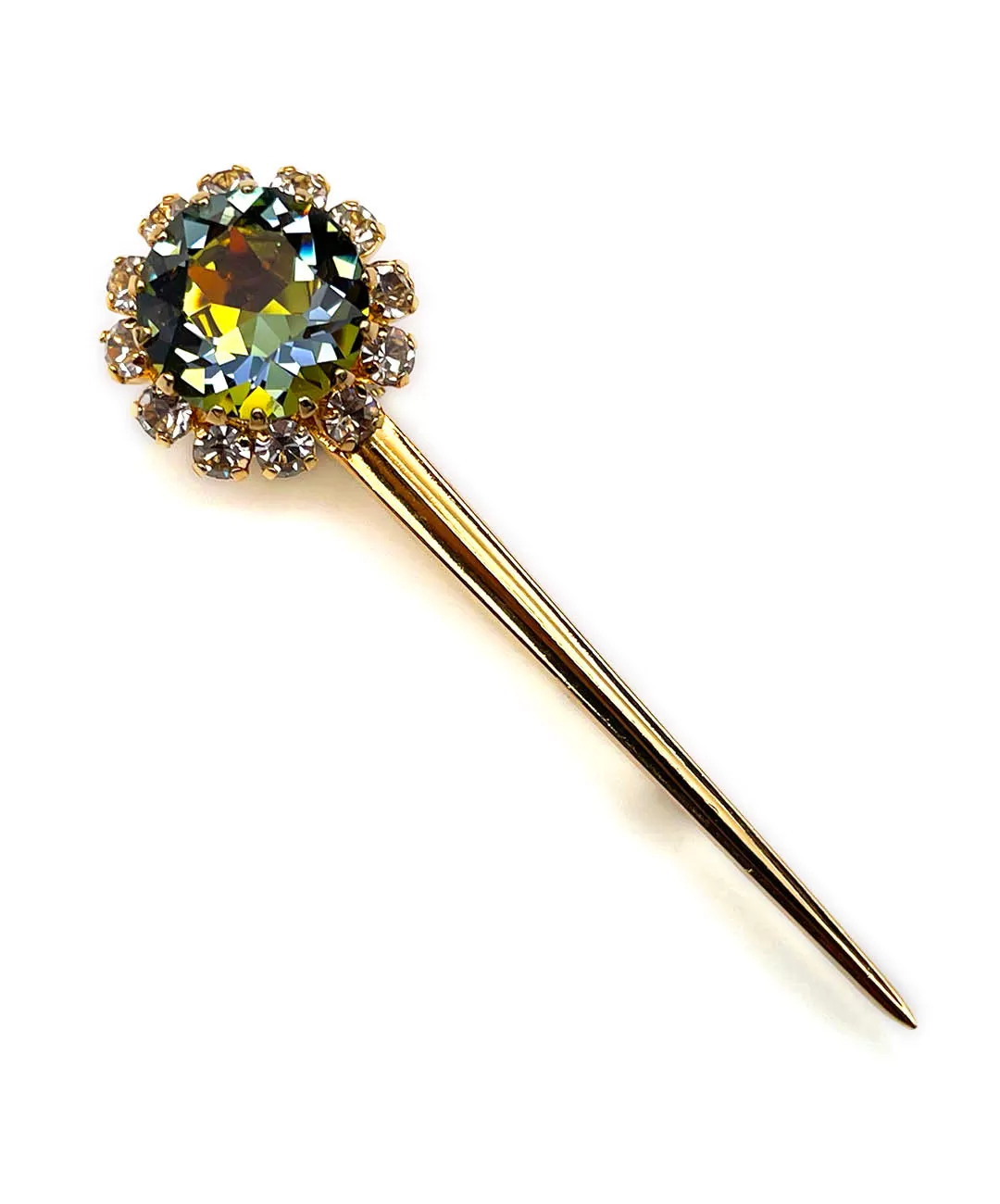 【ドイツ買付】ヴィンテージ SEIBOTH ギブレガラス フラワー スティック ブローチ/Vintage SEIBOTH Gibre Glass Flower Brooch