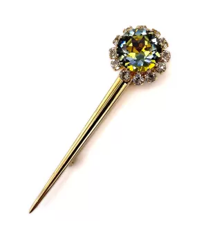 【ドイツ買付】ヴィンテージ SEIBOTH ギブレガラス フラワー スティック ブローチ/Vintage SEIBOTH Gibre Glass Flower Brooch